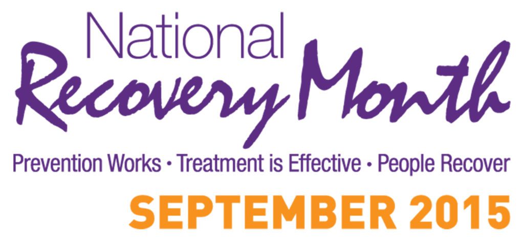 Banner graphic showing National recovery Month September 2015